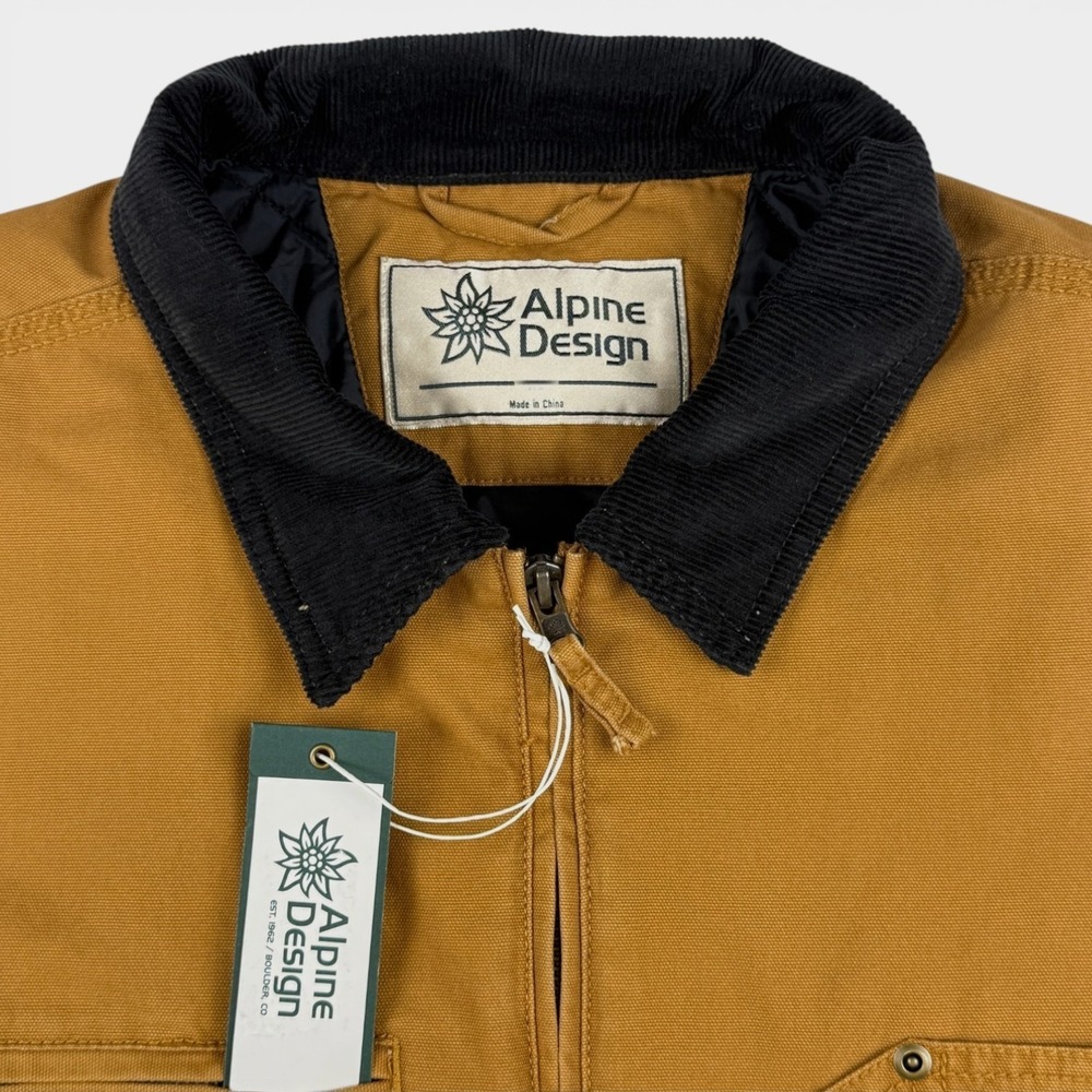 ALPINE DESIGN Zip Canvas Jacket Mens S Roasted Caramel Barn Jacket Rugged - Picture 7 of 12